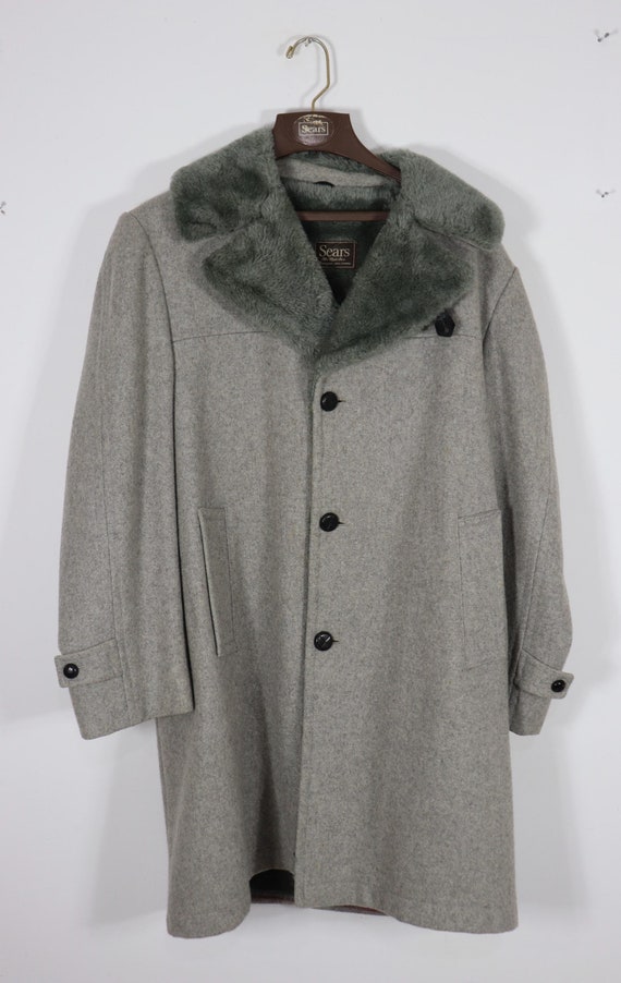 【70s】Sears Gray Wool Balmacaan Coat Photoroom-20240215-