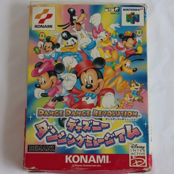 Dance Dance Revolution Disney Dancing Museum Nintendo 64 Japanese Game CIB Used