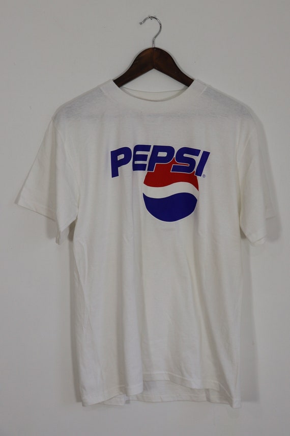 Vintage 1990s/Y2K Hanes Pepsi Logo T-Shirt White … - image 1