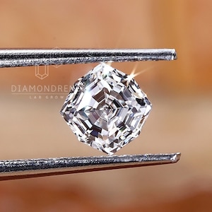 Achteckiger Diamant im Step Cut für individuelle Verlobungsringe, IGI-zertifizierter Diamant mit 1 bis 4 Karat in F / VS, lose Diamant, Diamant im Antikschliff
