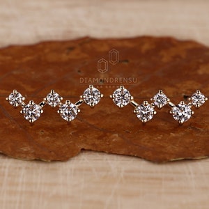 round diamond earrings