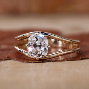 Old Mine Cut Diamond Ring, IGI Certified Solitaire Ring, 1 CT Cushion OMC, Diamond Engagement Ring, Antique Handmade Ring by Diamondrensu