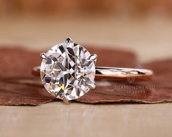 Old European Cut Lab Grown Diamond Ring, Solitaire Engagement Ring, IGI Certified Ring, Vintage Style Ring, Anniversary Gifts, Wedding Ring