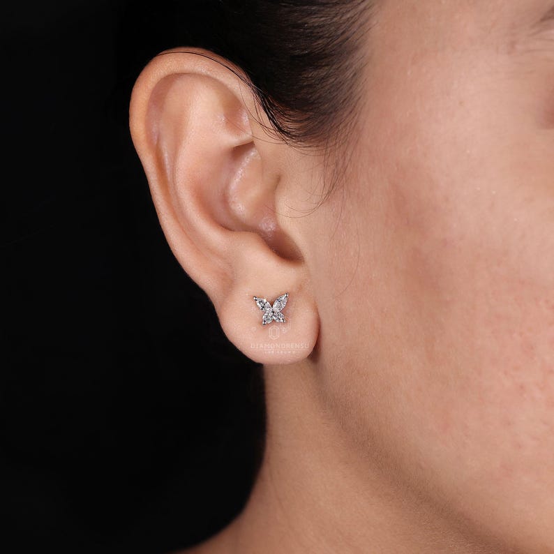 Lab Grown Diamond earrings with an eco-friendly shine.