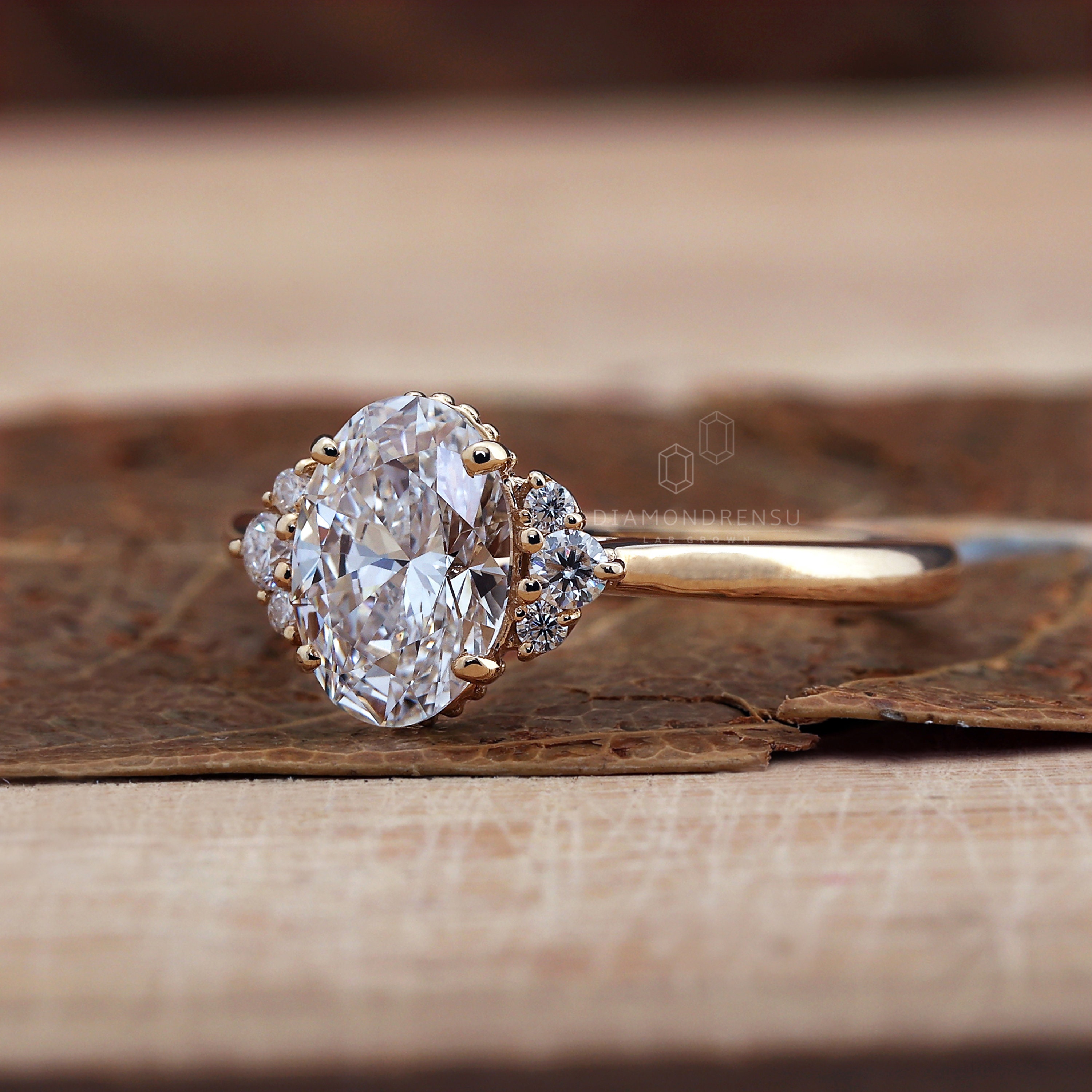 Ariella: 3.25 carat lab grown oval engagement ring