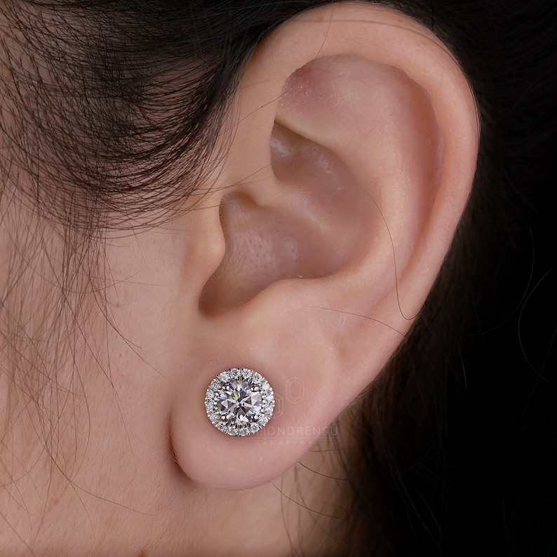 lab grown diamond earrings