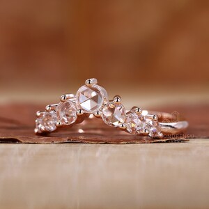 round rose cut diamond eternity band