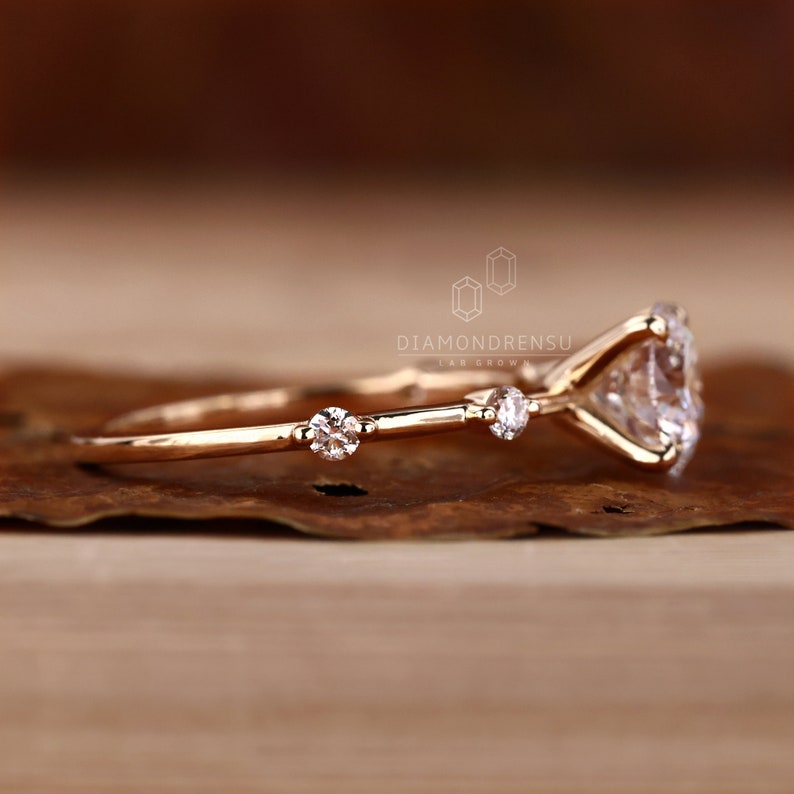 distance pave engagement ring