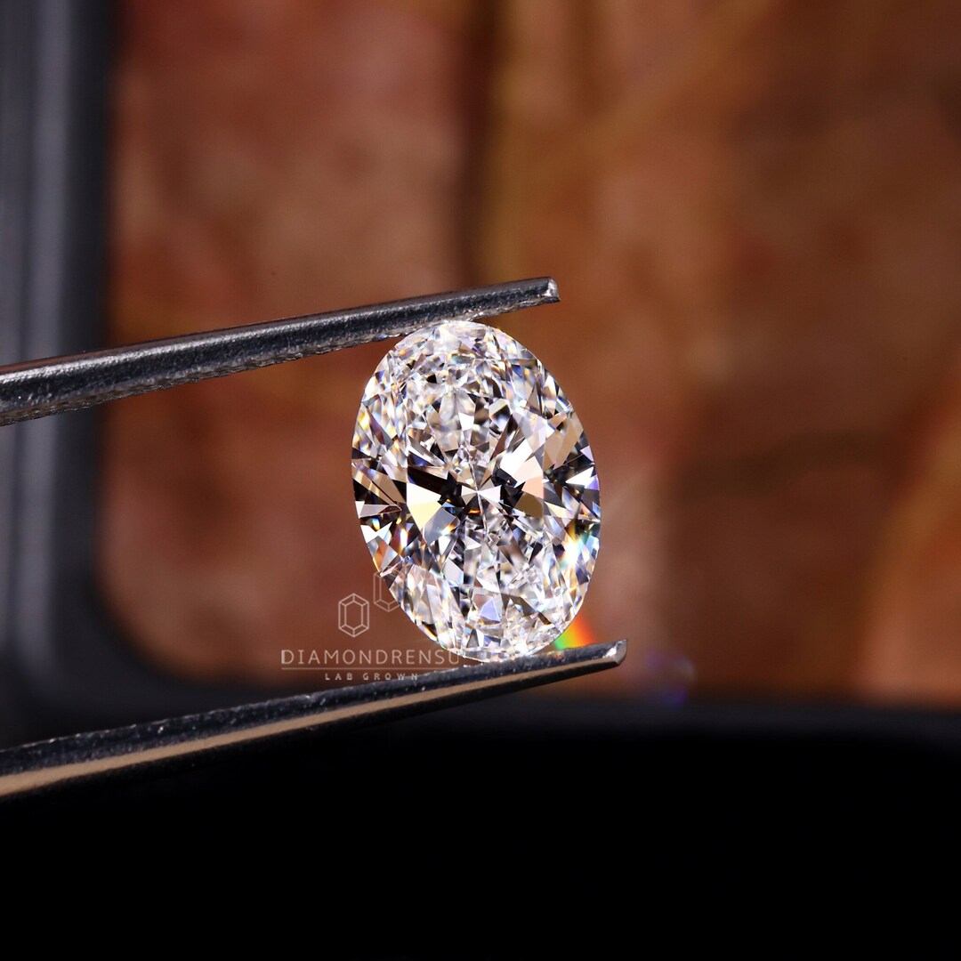 IGI Certified Oval Lab Grown Diamond for Custom Engagement Ring, 1.62 ...