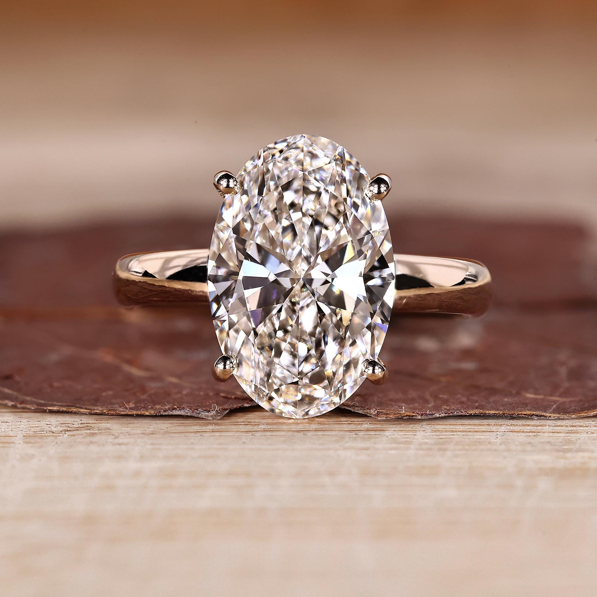 Buy Oval Diamond Hidden Halo Engagement Ring, 5 to 7 Ct Lab Grown