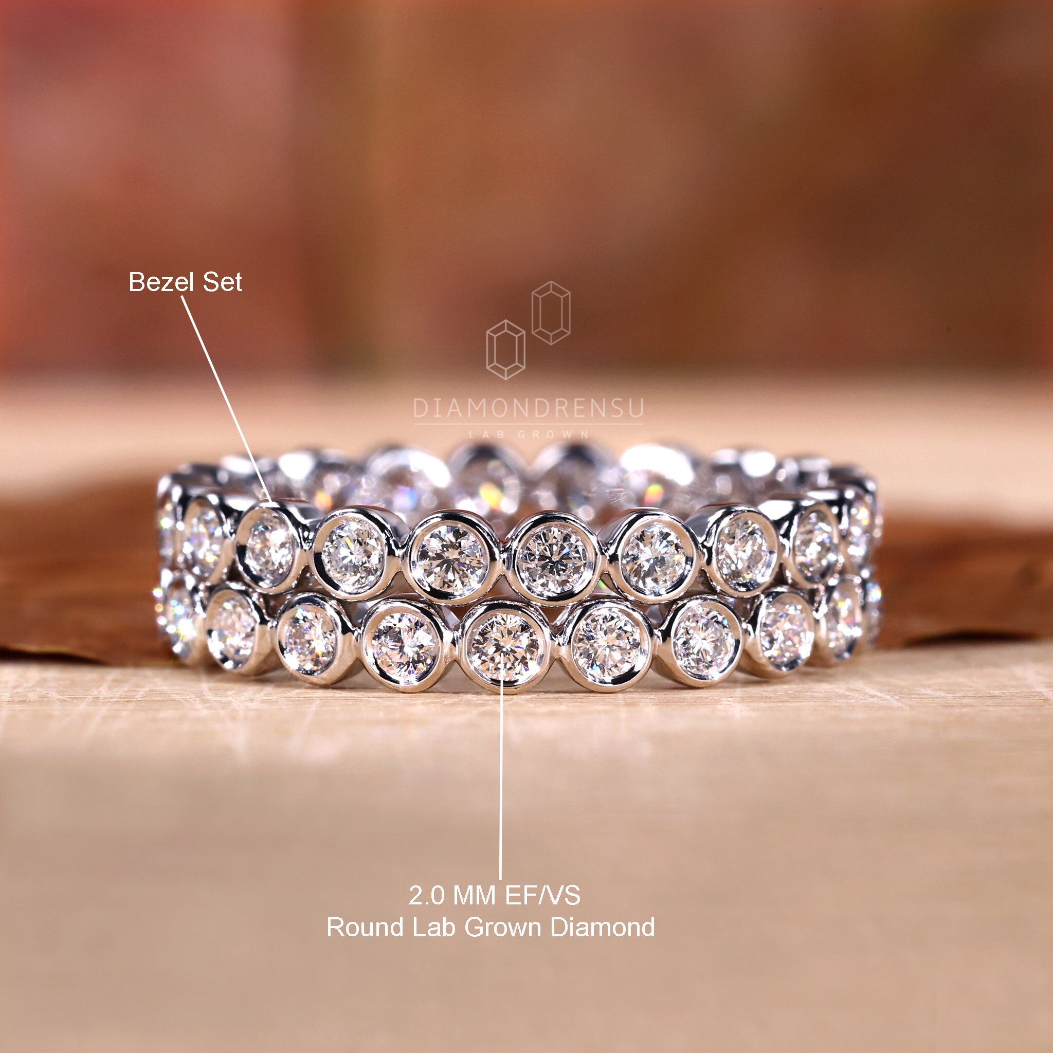 Round Diamond Eternity Bands, 1.44 TW Round Lab Grown Diamonds