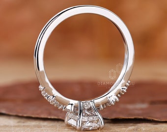 Radiant Cut Diamond Ring For Women, Hidden Halo Engagement Ring, to ct  Lab Grown Diamond Ring, Promise Ring for Her, Anniversary Gift