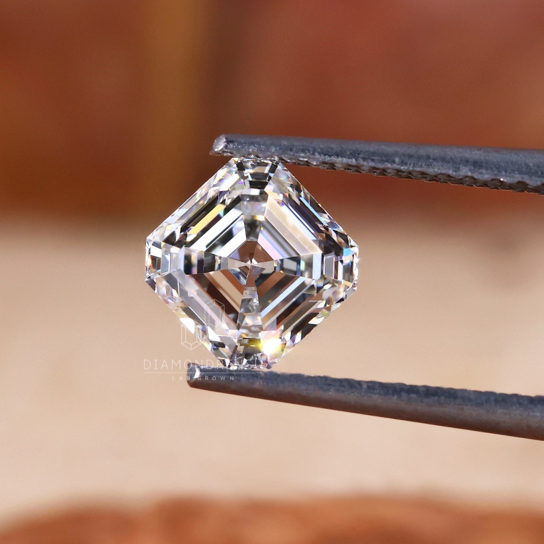 Diamante taglio Asscher, diamante di laboratorio taglio Asscher da