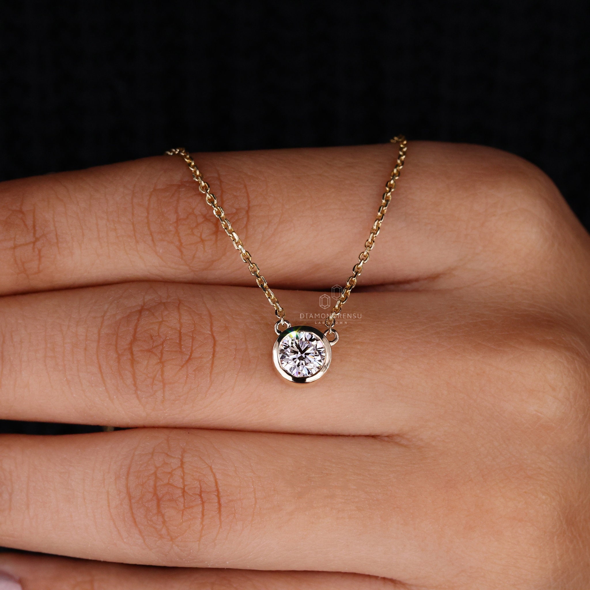 agete⭐︎K18 diamond necklace agete Necklace Diamond K18 Yellow Gold | eBay