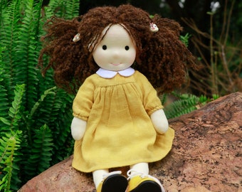 Waldorf Doll - Organic Cotton Handmade Rag Doll with Artistic Design, Perfect Gift for Kids and Collectors with Exquisite Box