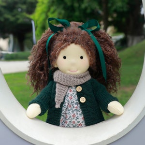 Waldorf Doll - Organic Cotton Rag Doll Perfect Gift for Kids and Collectors，Wedding Gift，Birthday Gift with Exquisite Box