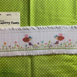 Bugs, butterflies themed  PRE smocked Insert, Sewing Supplies, Smocking, Lady Bugs, Beetles, Bees