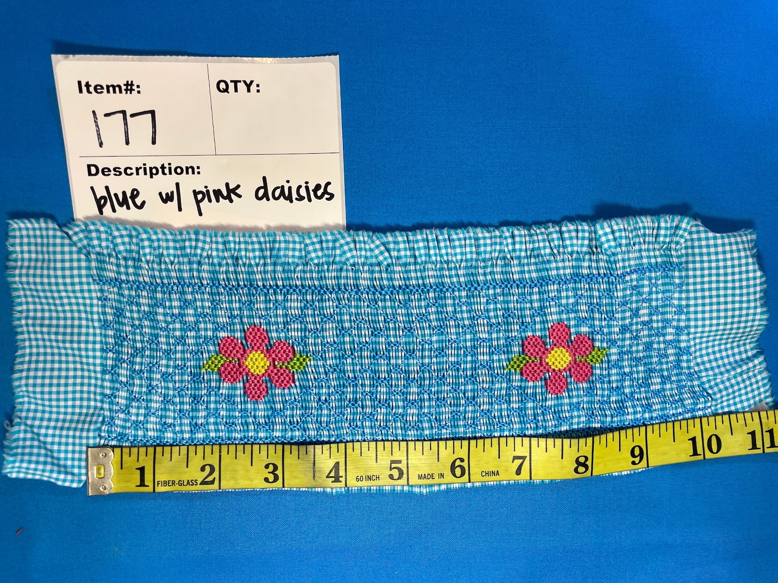 PRE SMOCKED Floral Insert, Sewing Supplies, Smocking, Tulips, Pansy