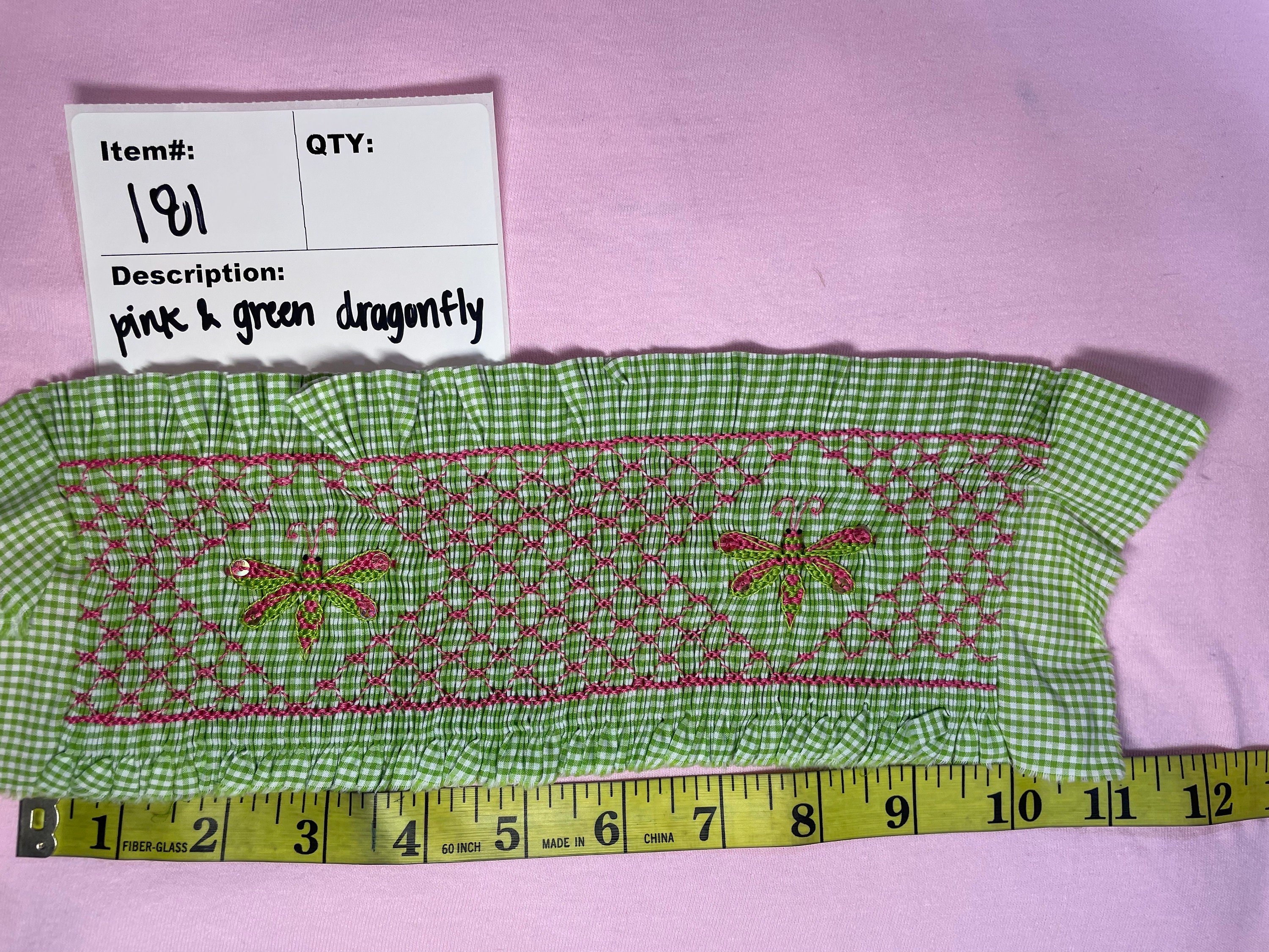 Dragonfly Smocking Pattern Lady Bugs & Dragonflies PRE Smocked Insert, Sewing Supplies - Etsy