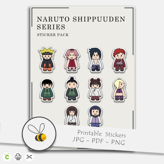 naruto shippuuden series anime japanese manga sticker pack etsy