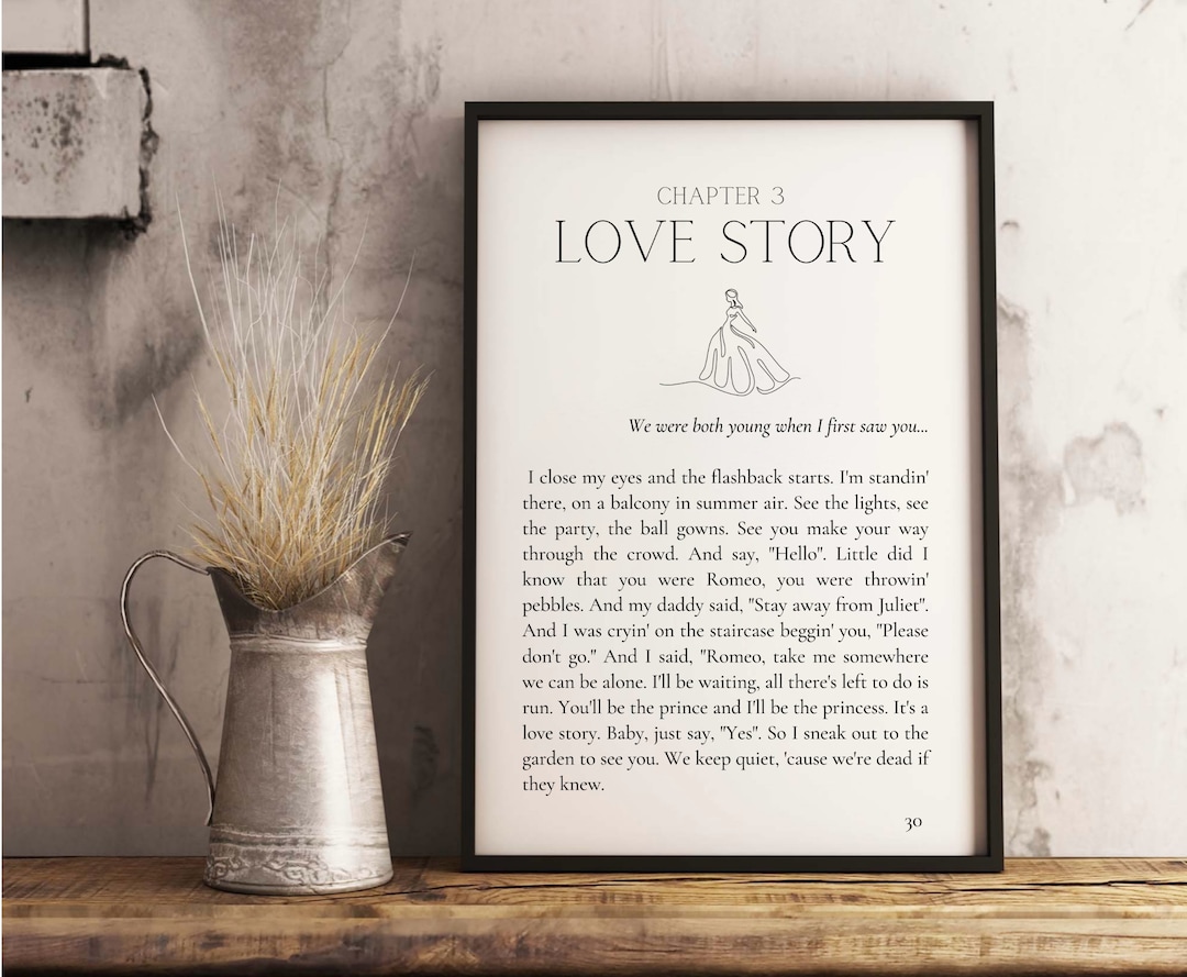 Love Story Digital Lyric Print Printable Taylor Swift Fearless Taylors ...