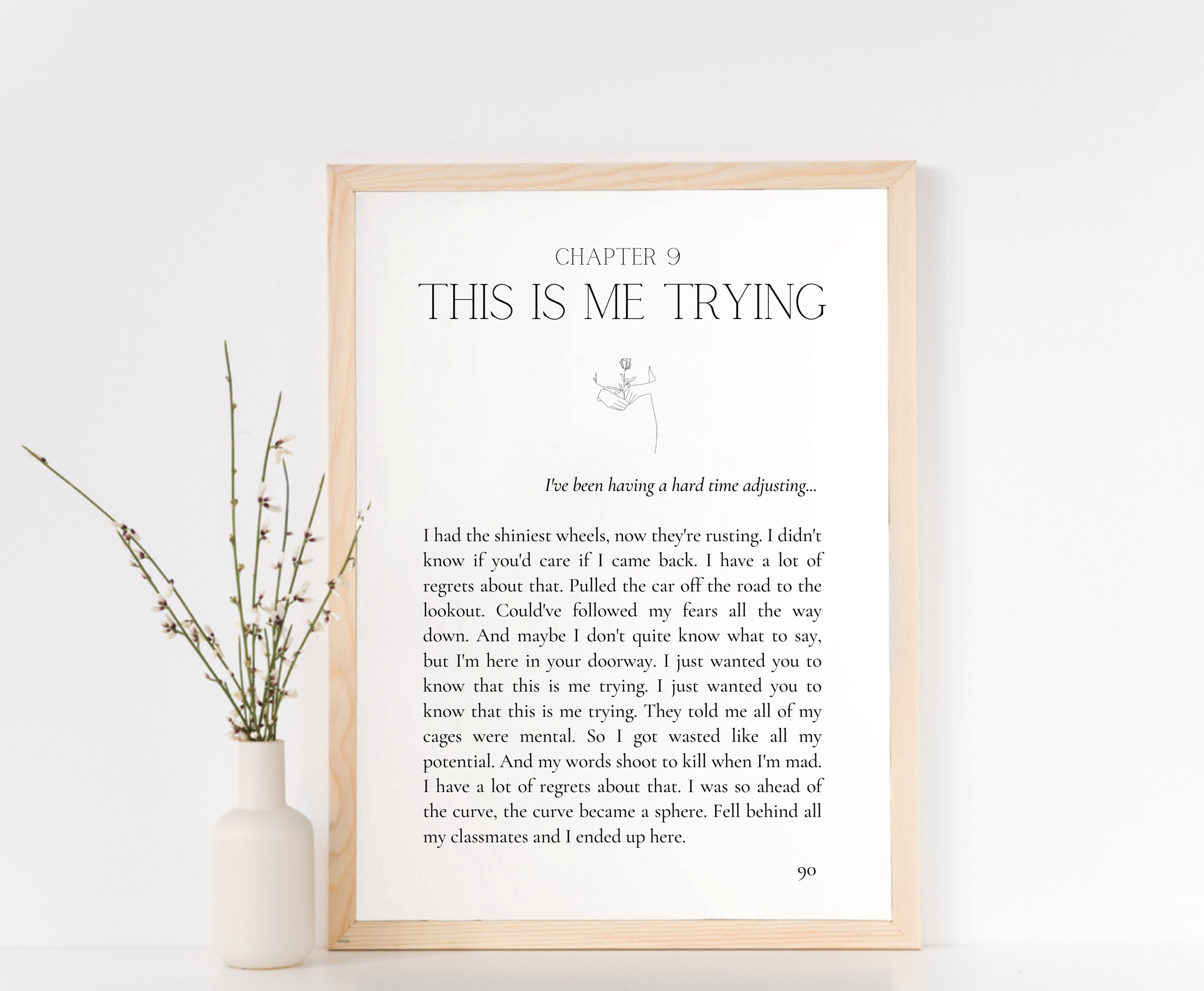 This Is Me Trying Lyric Print CustomizableTaylor Swift Etsy