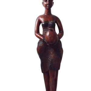 Woman wooden statue, Woman statue, Woman wooden figurine, Mahogany wood figurine, hand carved figurine, hand carved statue.