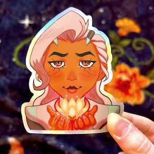 Lifeweaver 4” Chibi Holo Peeker Sticker