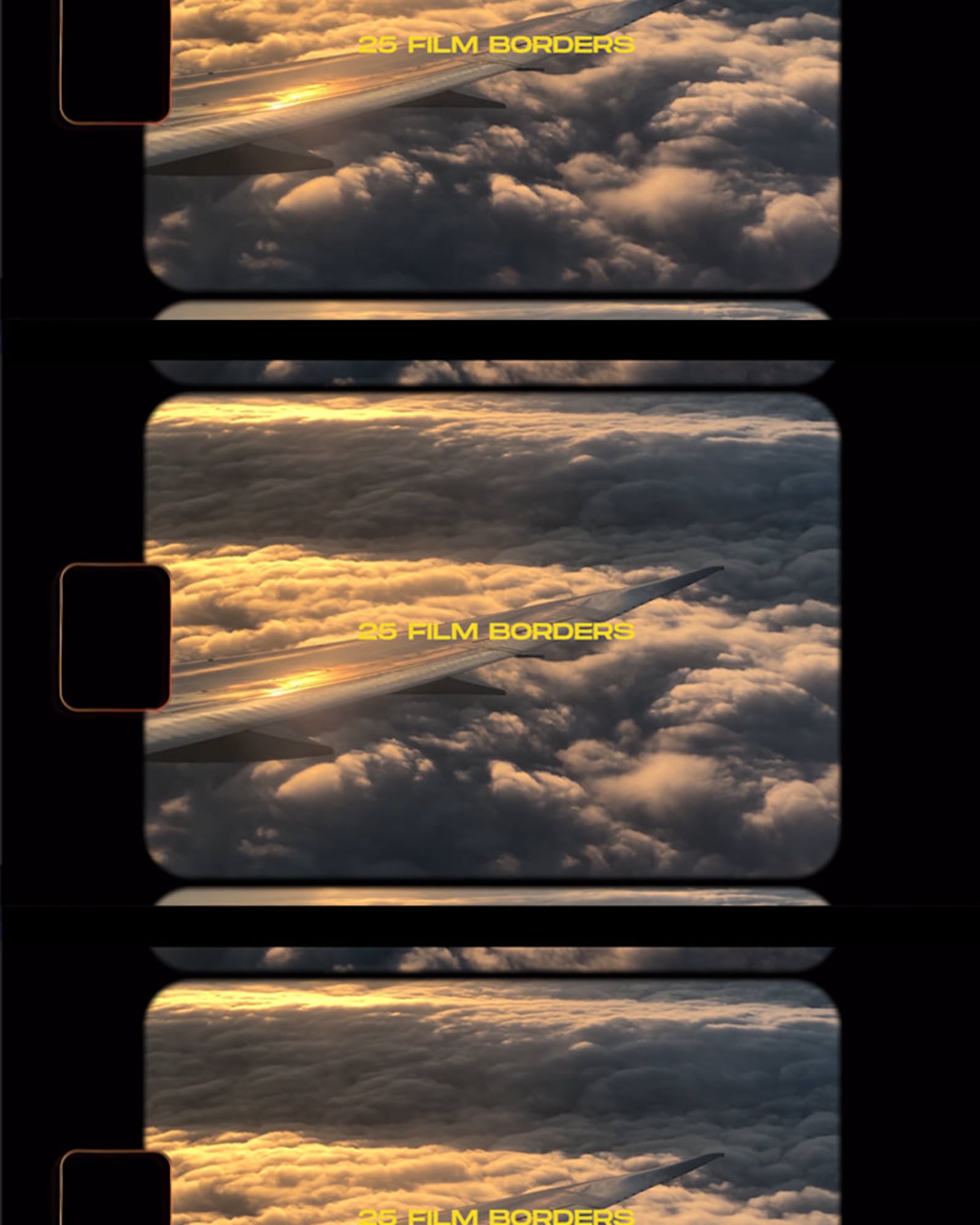 25 FILM BORDERS Instant Film Borders, Super 8mm, Film Negative Border, Film Strip, Filmmaker