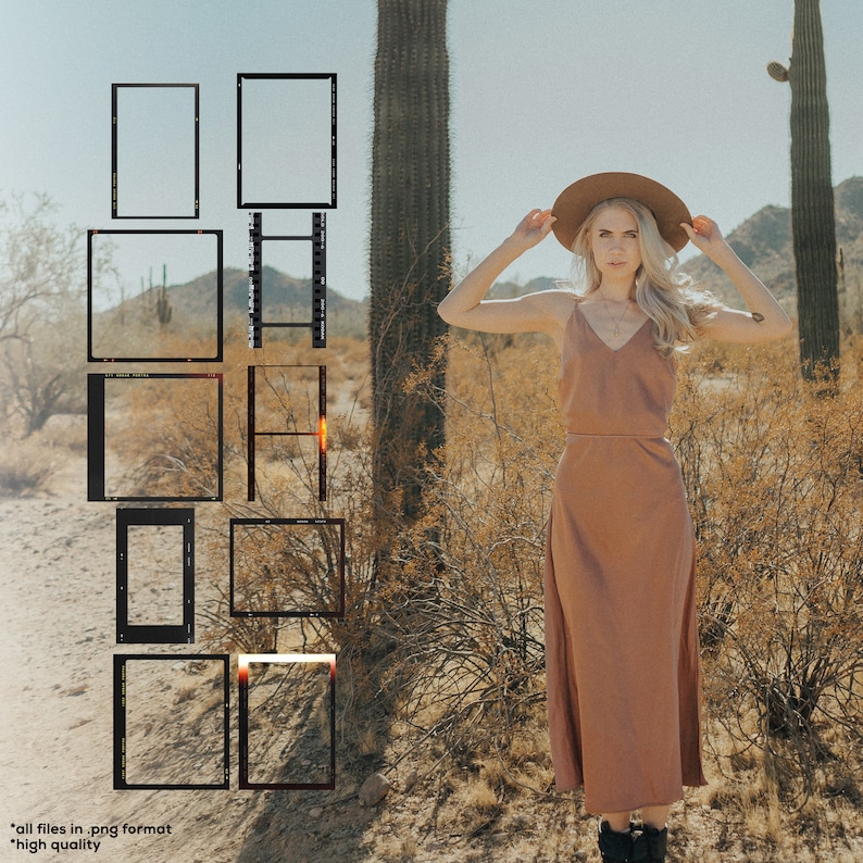 10 FILM FRAME Instant Film Frames, Super 8mm, Film Negative Border