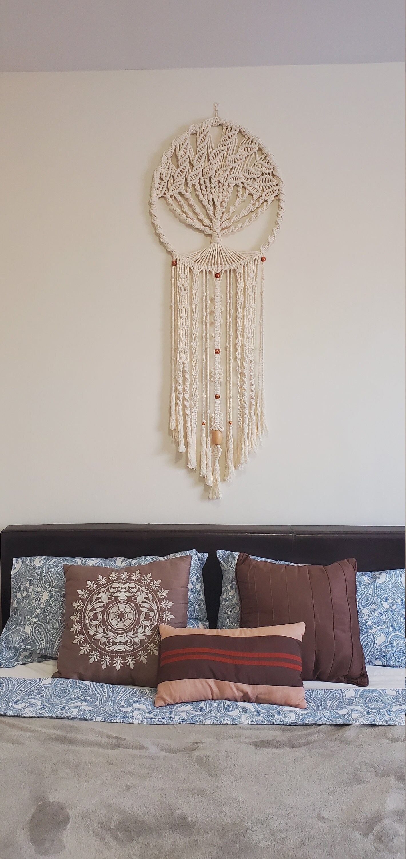 Boho-chic Style Macrame Wall Hanging Tree of Life Dream Catcher. - Etsy