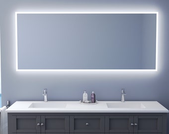 LED Bathroom Vanity Wall Mirror - 24x30, 36x30, 48x30, 60x30, 72x30 - For Bathroom, Powder Room, Bedroom