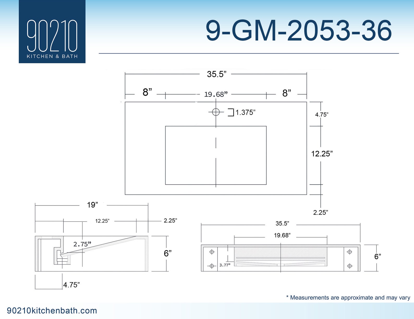 36 Inch Black Wall Mount Ramp Sink Wallmount Minimalist Etsy