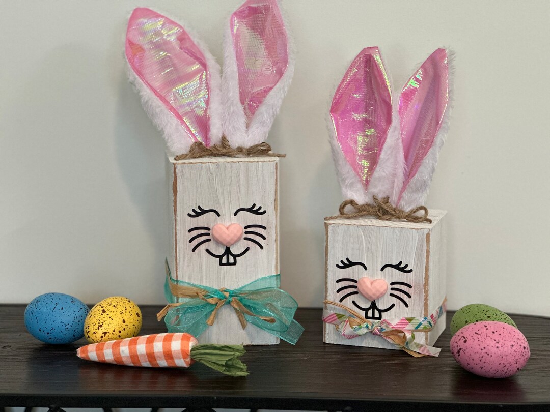 Wooden Bunny Blocks - Etsy