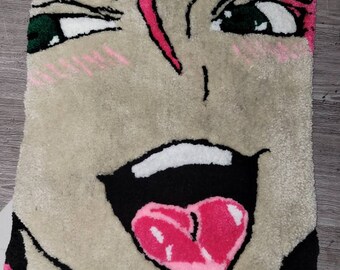 Waifu Rug Ahegao Rug - Etsy
