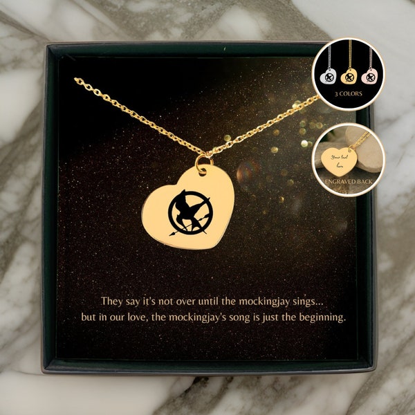 mockingbird necklace | arrow | tribute von panem | vogel halskette | gold, silber, rosegeold | hunger games | geschenk | merchandise