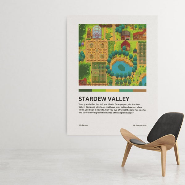 Enchanting Stardew Valley inspired Poster - Immersive Farm Adventure - Fanart - Collector's Item - Pixelart