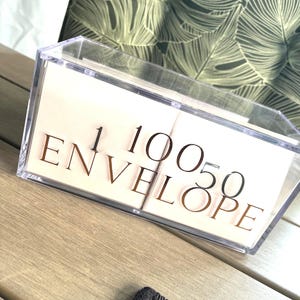 100 Envelope Challenge mit Acrylbox – Geld Sparen Set | Sparchallenge | Sparbox | Budgeting Cash Envelopes | Geldgeschenk Idee | DIY Sparen