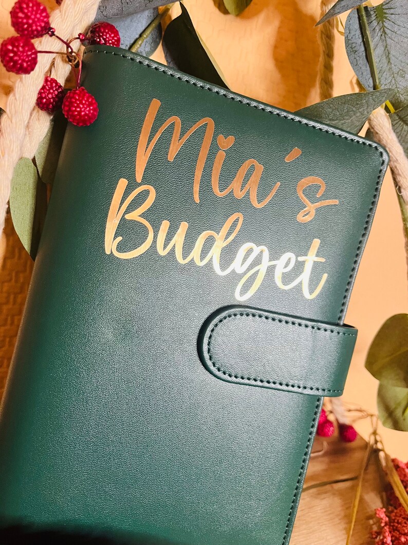 Budgetbinder Starterset Elegant in dunkelgrün inkl. Umschlägen, Budgetsheets und Zubehör für die Umschlagmethode Bild 2