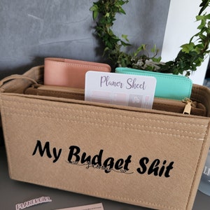 Organizer Filz My Budget Shi, Schreibtisch Organizer, Budgetorganizer, Taschenorganizer, Personalisiert Bild 1