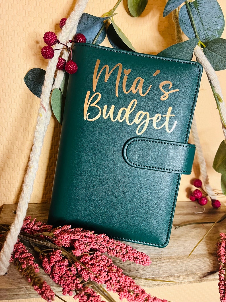 Budgetbinder Starterset Elegant in dunkelgrün inkl. Umschlägen, Budgetsheets und Zubehör für die Umschlagmethode Bild 1