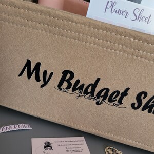 Organizer Filz My Budget Shi, Schreibtisch Organizer, Budgetorganizer, Taschenorganizer, Personalisiert Bild 4