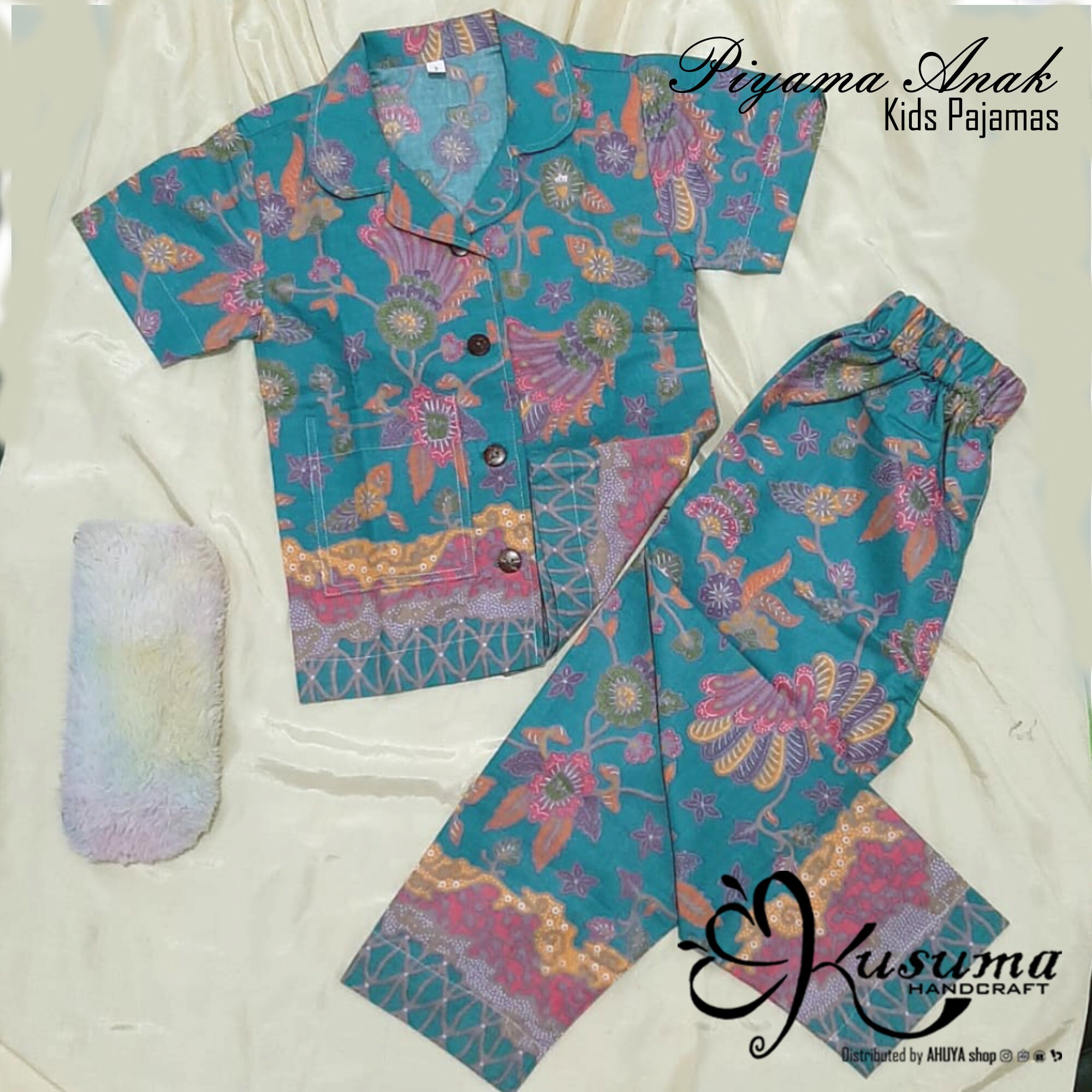 Batik Pajamas for kids GREEN FLOWER Etsy