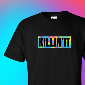 Killin&#39; It T-shirt, Ologramma, Stampa Ologramma, Estetica Alternativa, Punk, Soft T-Shirt, Party Monster