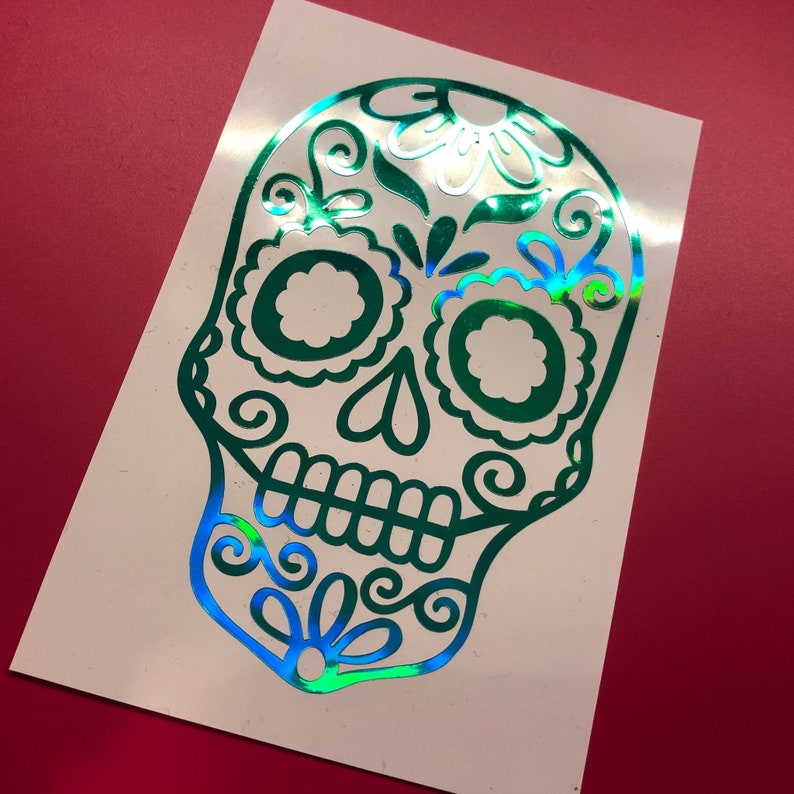 Sugar Skull Decal Laptop Decal Car Decal Glass Decal Vinyl Etsy