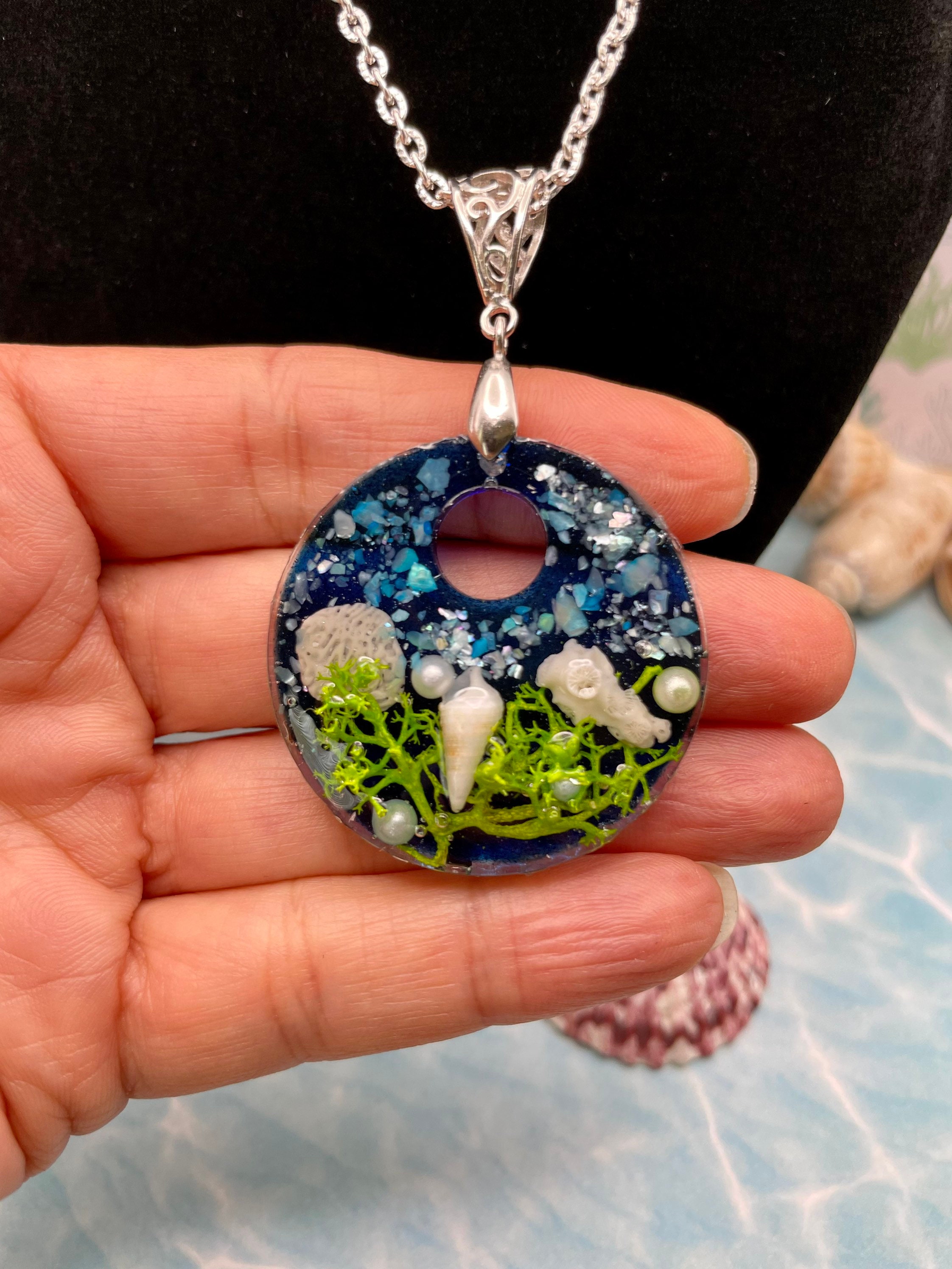 海をテーマにしたネックレス＆イヤリングセット - Etsy 日本