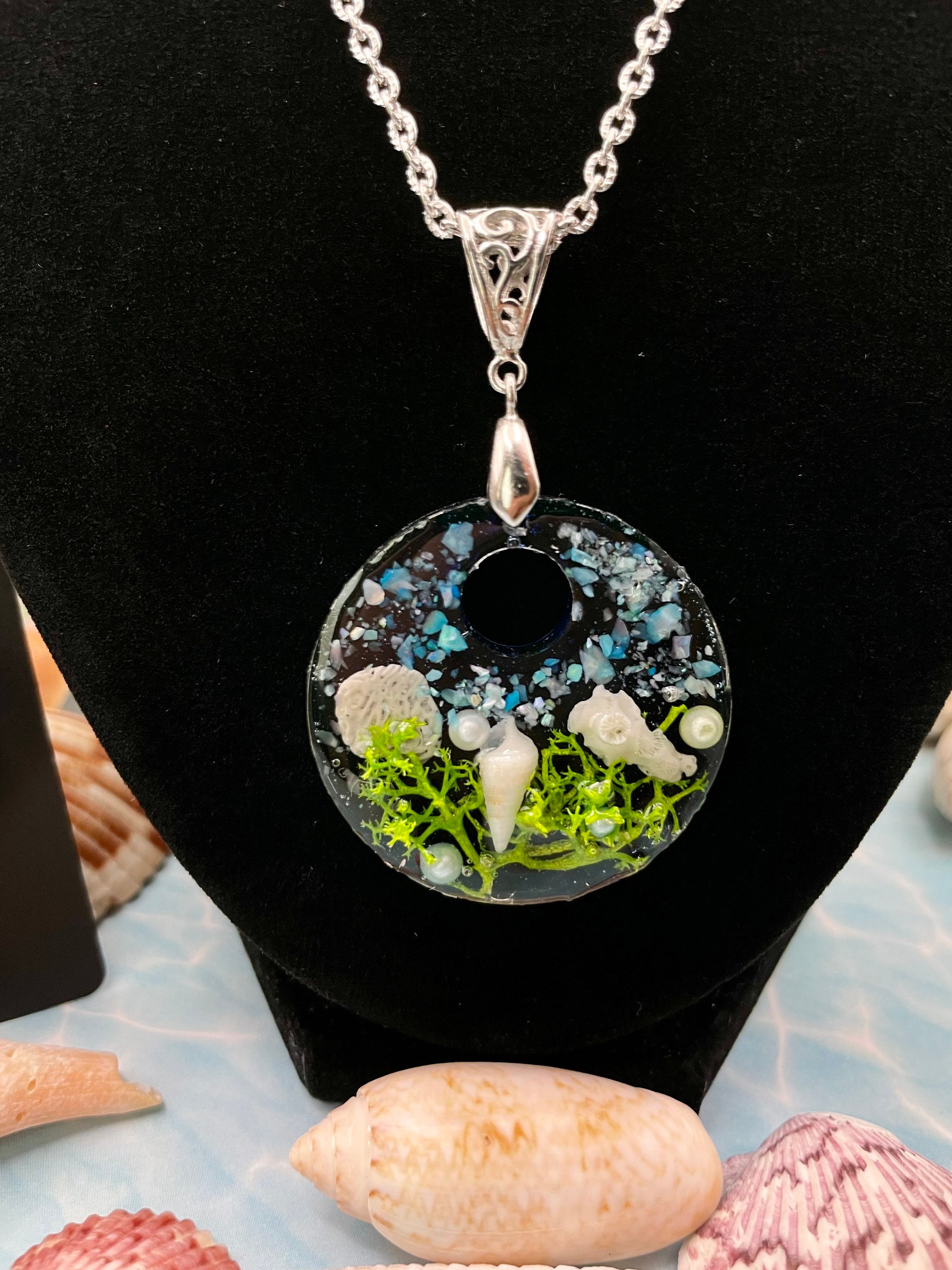 海をテーマにしたネックレス＆イヤリングセット - Etsy 日本
