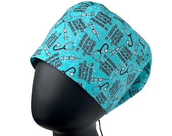 Propofol is the Best Medicine Euro Surgical scrub cap, for MEDIUM length hair, funny scrub cap, anesthesiology scrub cap, CRNA