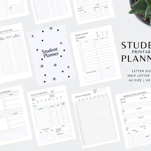 Student Planner Printable Academic Planner Printable Study | Etsy