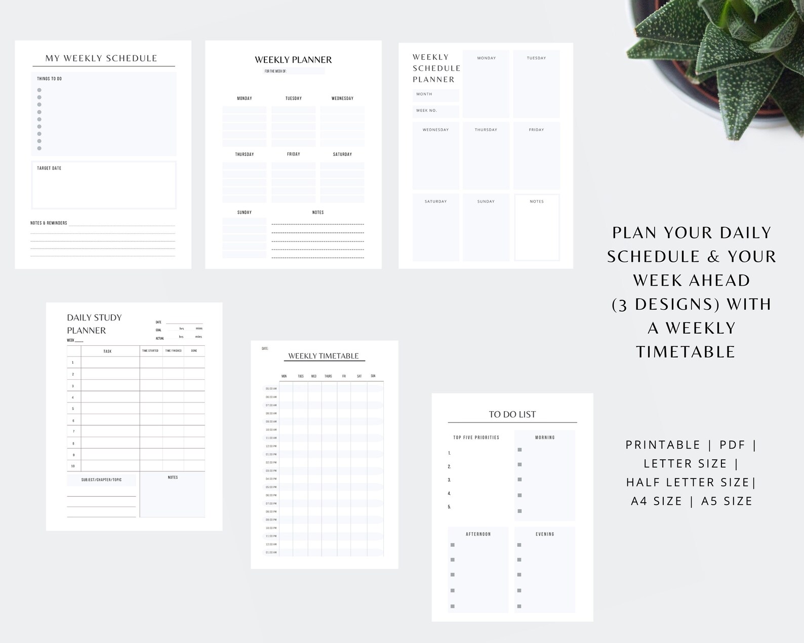 Student Planner Printable Academic Planner Printable Study | Etsy